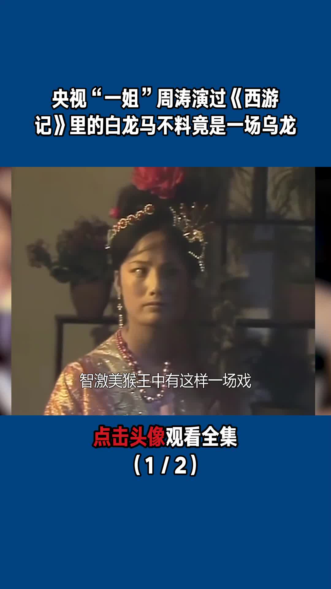 央视一姐周涛演过西游记里的白龙马不料竟是一场乌龙12