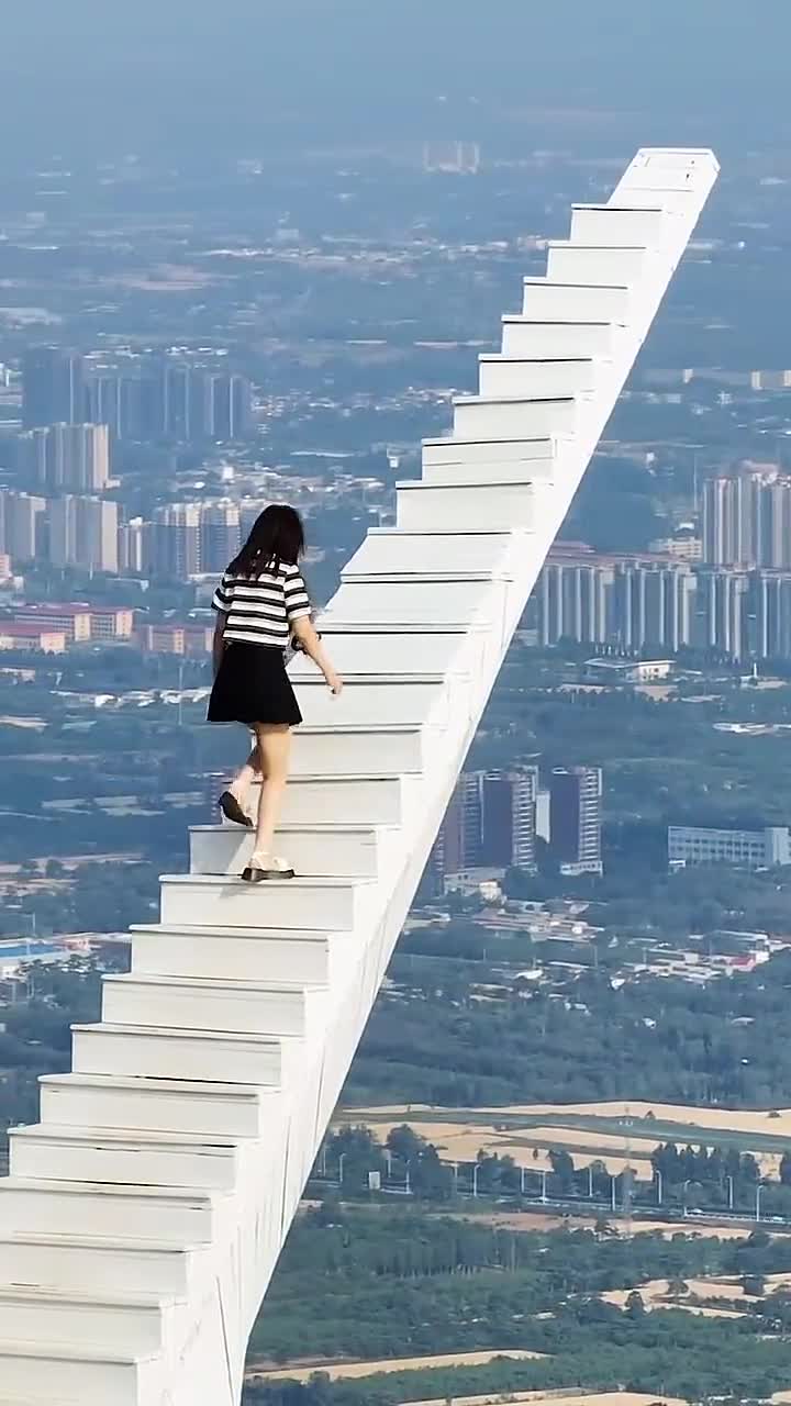 答应我一定要带心爱的女朋友来体验伏羲山爱情天梯因为爱情路上需要一